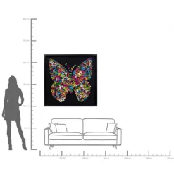Cadre décoratif Farfalla 120x120cm