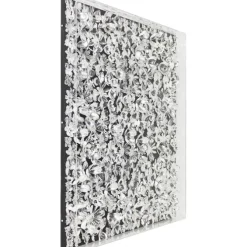 Cadre décoratif Silver Flower 100x100cm