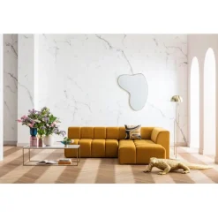 Canapé angle Belami Velvet Amber droit