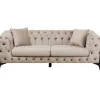 Canapé Bellissima 2-places velours taupe 200cm