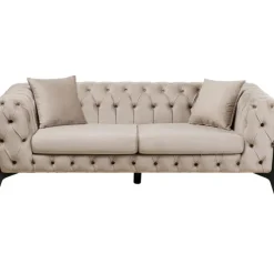 Canapé Bellissima 2-places velours taupe 200cm