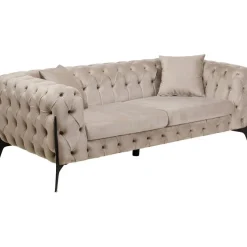 Canapé Bellissima 2-places velours taupe 200cm