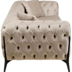 Canapé Bellissima 2-places velours taupe 200cm