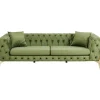 Canapé Bellissima 3-places velours vert 240cm