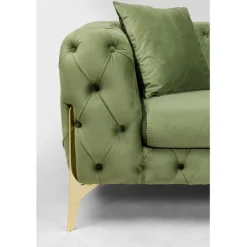Canapé Bellissima 3-places velours vert 240cm