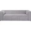 Canapé Cubetto Cord 3-places gris clair 220cm