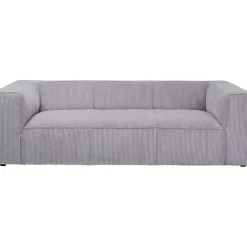 Canapé Cubetto Cord 3-places gris clair 220cm
