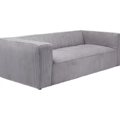Canapé Cubetto Cord 3-places gris clair 220cm