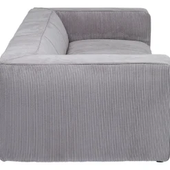 Canapé Cubetto Cord 3-places gris clair 220cm