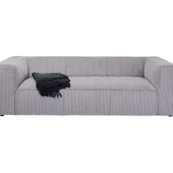 Canapé Cubetto Cord 3-places gris clair 220cm