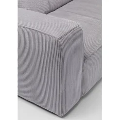 Canapé Cubetto Cord 3-places gris clair 220cm