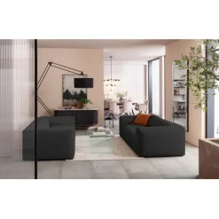 Canapé Cubetto 3-places gris foncé 220cm