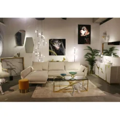 Canapé d angle Amalfi gauche crème 275cm