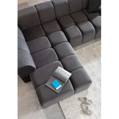 Canapé d angle Belami Velvet gris gauche