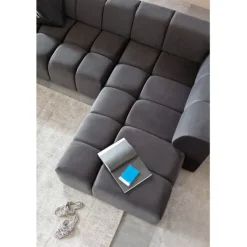 Canapé d angle Belami Velvet gris droit