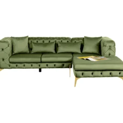Canapé d angle Bellissima velours vert droite