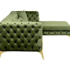Canapé d angle Bellissima velours vert droite