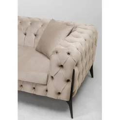 Canapé d angle Bellissima velours taupe gauche