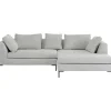 Canapé d angle Gianni Cord gris droite