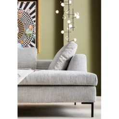 Canapé d angle Gianni Cord gris droite