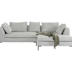 Canapé d angle Gianni Cord gris droite