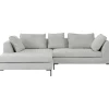 Canapé d angle Gianni Cord gris gauche