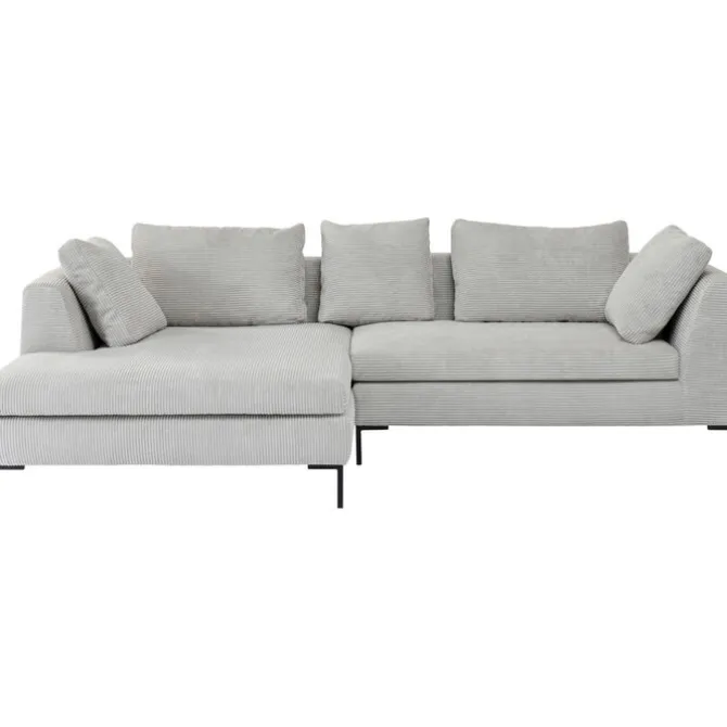 Canapé d angle Gianni Cord gris gauche