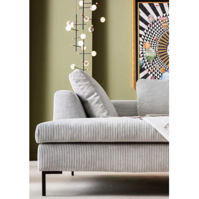 Canapé d angle Gianni Cord gris gauche