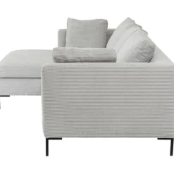Canapé d angle Gianni Cord gris gauche