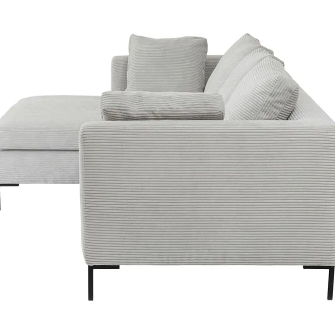 Canapé d angle Gianni Cord gris gauche
