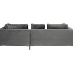 Canapé d angle Gianni velours gris droite  270x167