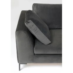 Canapé d angle Gianni velours gris droite  270x167
