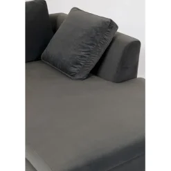 Canapé d angle Gianni velours gris droite  270x167
