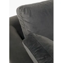 Canapé d angle Gianni velours gris droite  270x167