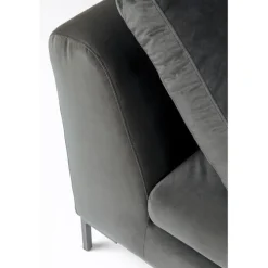 Canapé d angle Gianni velours gris droite  270x167