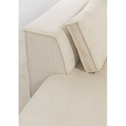 Canapé d angle Infinity Ottomane Cord crème gauche