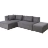 Canapé d angle Infinity Ottomane Cord gris gauche