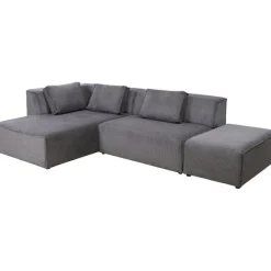 Canapé d angle Infinity Ottomane Cord gris gauche
