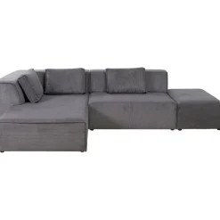 Canapé d angle Infinity Ottomane Cord gris gauche