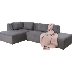 Canapé d angle Infinity Ottomane Cord gris gauche