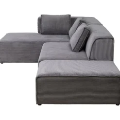Canapé d angle Infinity Ottomane Cord gris gauche