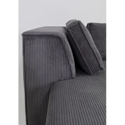 Canapé d angle Infinity Ottomane Cord gris gauche