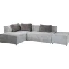 Canapé d angle Infinity Ottomane gris gauche
