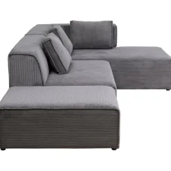 Canapé d angle Infinity Ottomane Cord gris droite