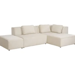 Canapé d angle Infinity Ottomane Cord crème droite