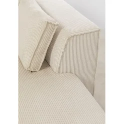 Canapé d angle Infinity Ottomane Cord crème droite