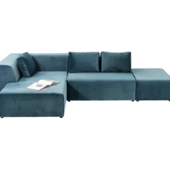 Canapé d angle Infinity velours ocean gauche