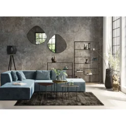 Canapé d angle Infinity velours ocean gauche