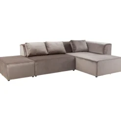 Canapé d angle Infinity Velvet Taupe Droite