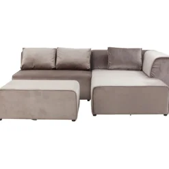 Canapé d angle Infinity Velvet Taupe Droite